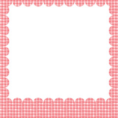 Chic scalloped photo frame gingham pattern © yahya