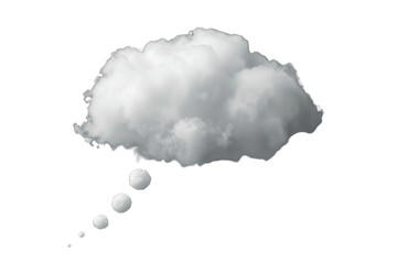 Fototapeta premium White Fluffy Thought Cloud With Small Bubbles