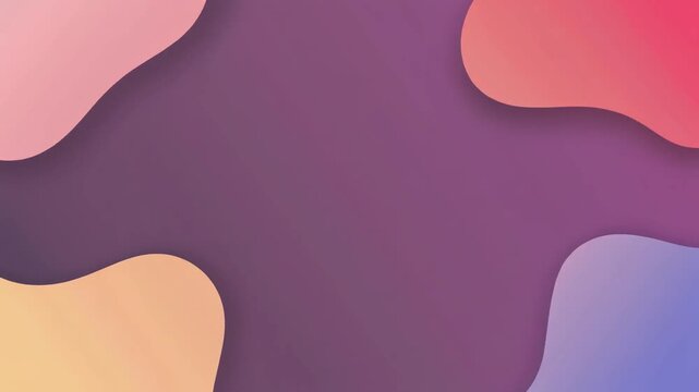 Colorful abstract fluid shapes background with soft gradient layers and paper cut effect