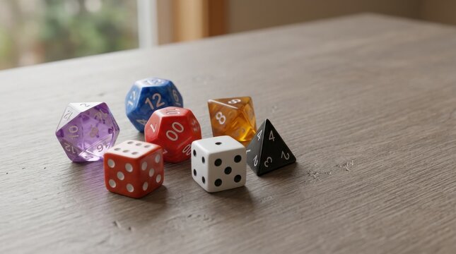 Collection of Polyhedral Dice for Gaming and Education