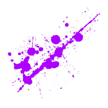Purple splash, purple ink, purple spray