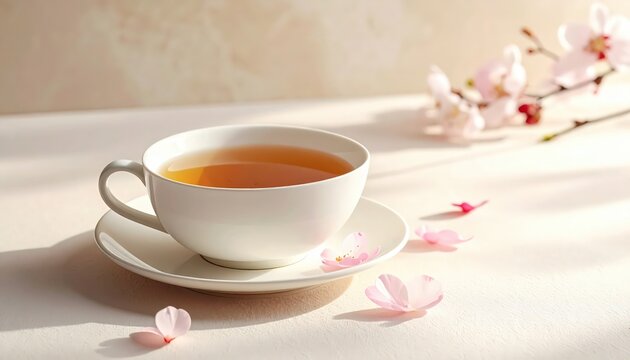 Primer plano de taza de t&eacute; de cer&aacute;mica tradicional coreana con t&eacute; humeante sobre fondo de hanji