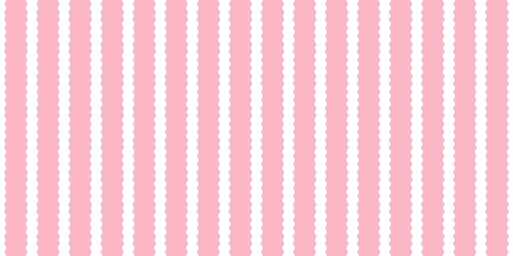 Soft baby pink vertical scalloped stripe texture. Sweet seamless wavy line pattern for feminine stationery and gift packaging.