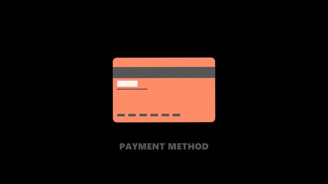 Minimal animated credit card representing electronic payment, financial transactions, online purchases and modern payment systems.
