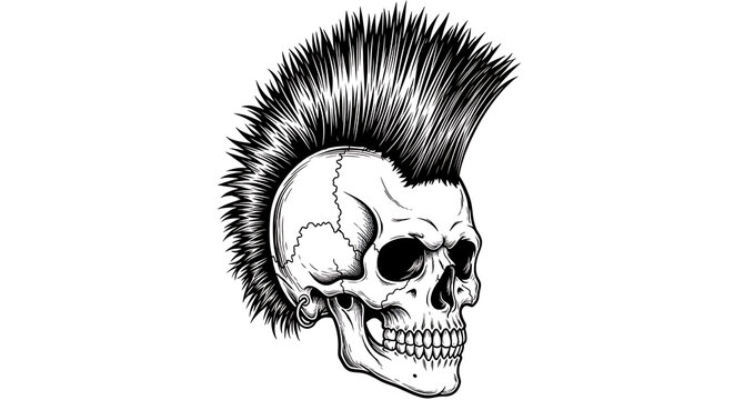 Spartan warrior helmet on a skull illustration
