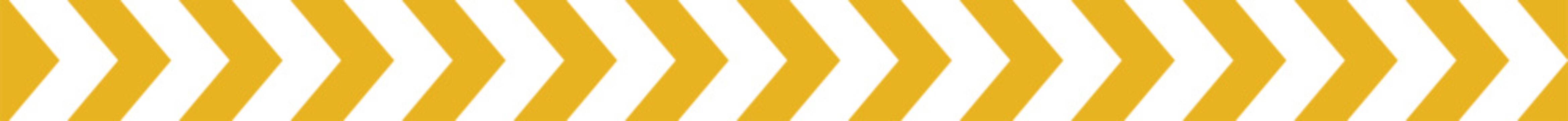 Seamless horizontal border with yellow and white chevron arrow pattern