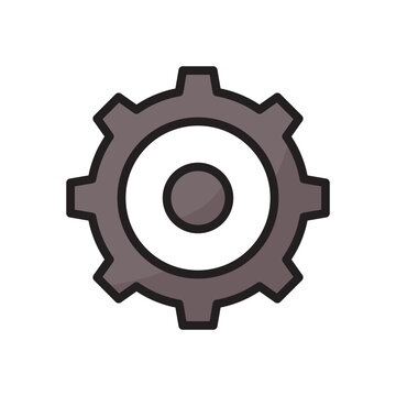 Gear Line Color Icon