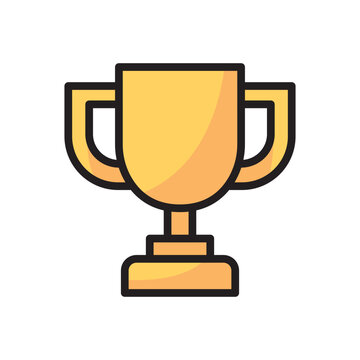 Trophy Line Color Icon