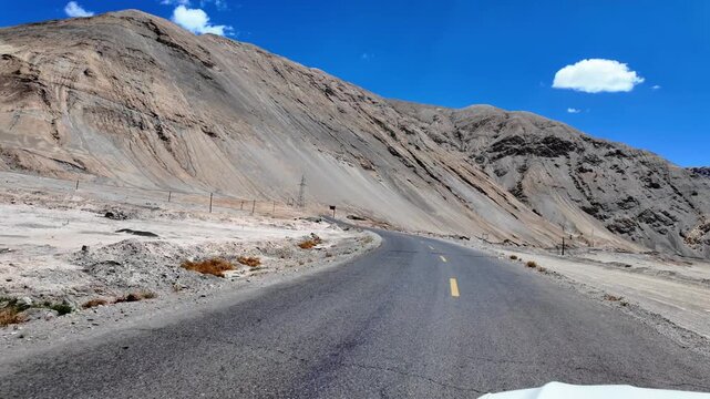 Tasha Ancient Road through the remote mountains of Xinjiang, China