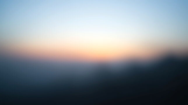 Abstract pixelated sunset gradient background with blue and oran