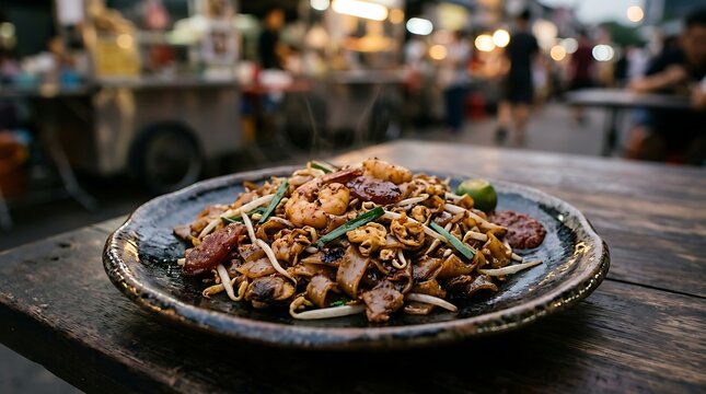 Delicious Char Kway Teow Street Food Dish