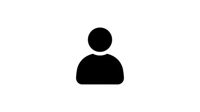 Silhouette of a person icon on a white background