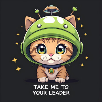 Cute Space Kitten Design