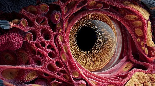 Futuristic Anatomical Mouse Head with Intricate Neural Fibers and Biological Detail