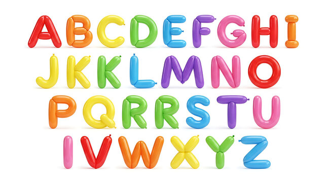 Colorful alphabet letters illustration set