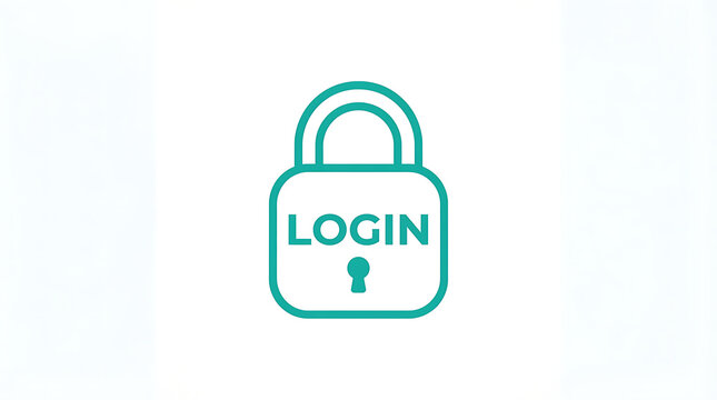 Login icon with open padlock design