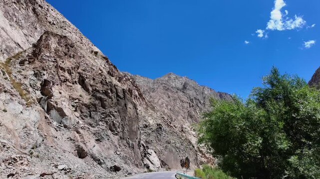 Tasha Ancient Road through the remote mountains of Xinjiang, China