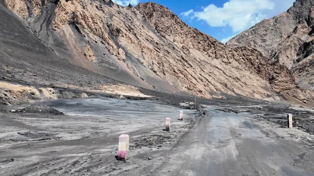 Tasha Ancient Road through the remote mountains of Xinjiang, China