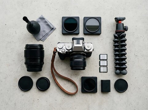 Professional camera equipment and photography accessories