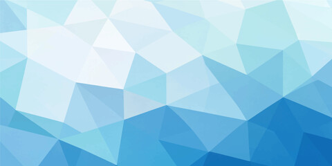 Fototapeta premium Abstract low poly blue polygon triangle mosaic background pattern design for vector illustration artwork