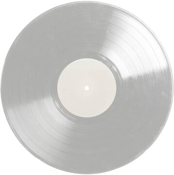 Transparent retro style splatter vinyl record white label. realistic photography. png isolated on transparent background for graphic design