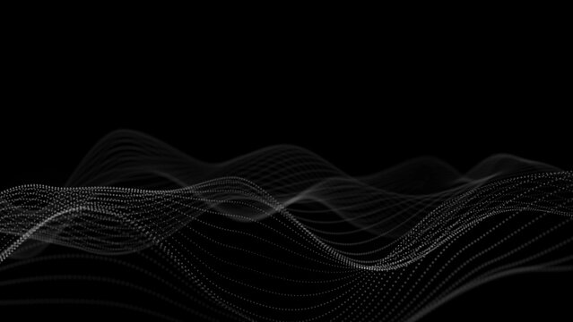 Abstract Digital Particle Waves Background
