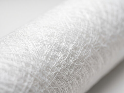 Melt blown polypropylene sediment filter cartridge fiber texture close up