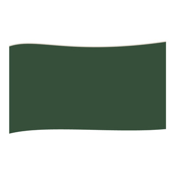 Dark green rectangular shape with a curved edge for graphic design.