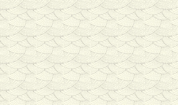Japanese seigaiha wave pattern, vintage cream fish scale background, traditional oriental geometric texture, elegant paper eps vector