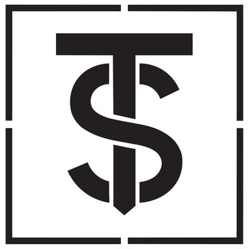 Modern TS Monogram Logo Design