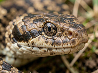 Obraz premium a close up shot of a snake in the forest