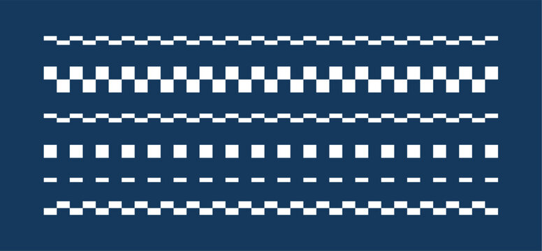 simple checkered lower third stripe lines element in pack