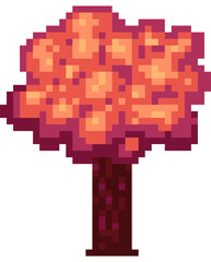 Fototapeta premium pixel art of autumn tree