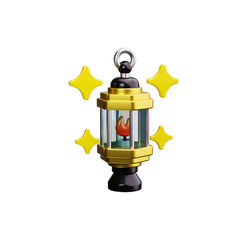 lantern 3d render icons © HacaStudio