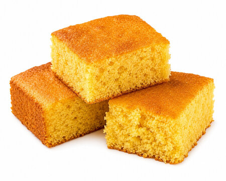 Golden American cornbread with a soft crumb and lightly browned crust.