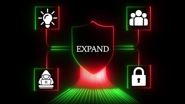 Cybersecurity network protection concept with digital shield and data privacy