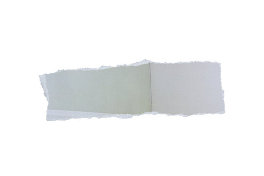 piece of blank grey and beige paper texture background torn and ripped on transparent background. document frame design