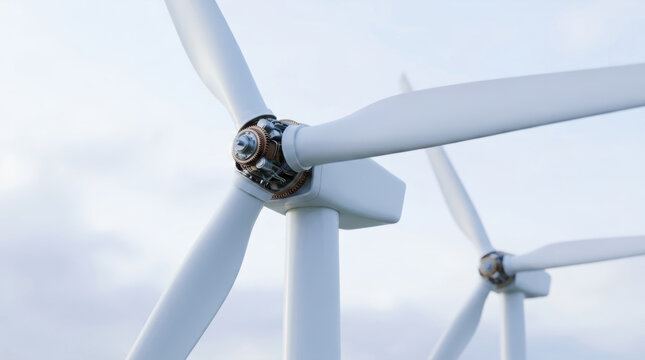 Wind turbine blades egs concept clean energy sky power