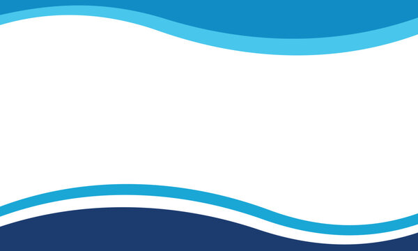 Clean blue wavy lines on white background with copy space for text and design elements
