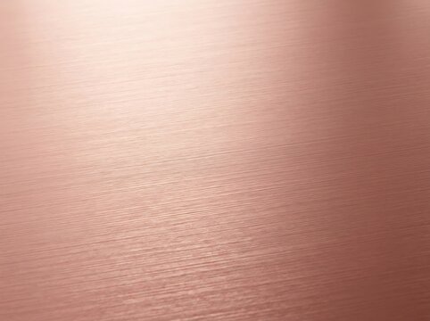 Shiny rose gold metal texture with brushed surface