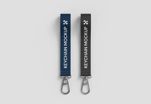Lanyard Strap Keychain Mockup Template