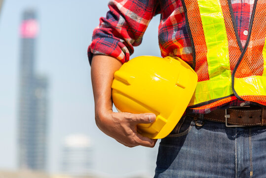 The engineer work safety control at power plant energy industry