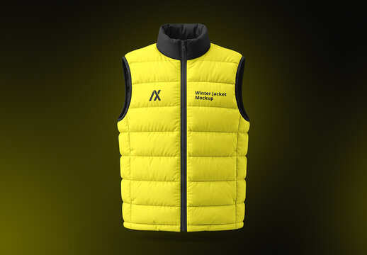 Puffer Vest Jacket Mockup Template