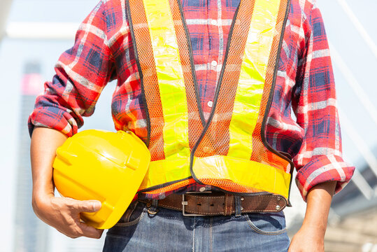 The engineer work safety control at power plant energy industry