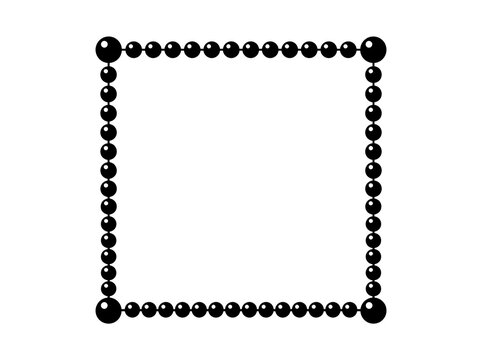 Black dots forming a simple square geometric pattern