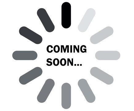 Coming soon loading circle icon design for website launch and digital marketing announcements.