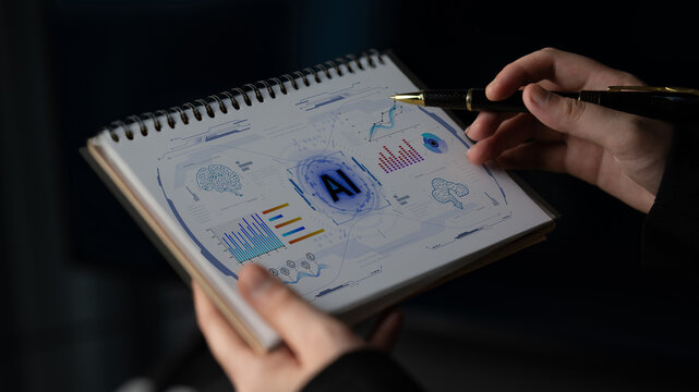 Futuristic AI analytics display realtime dashboards, forecasting and cloud monitoring, helping enterprises optimize performance, security risk and operational decisions with data insights. Corpus
