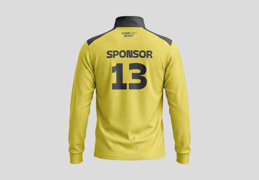 Back View Sports Jacket Mockup