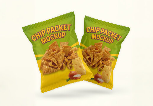 Chips Packet Packaging Mockup