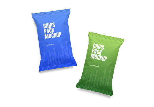 Potato Chips Packaging Mockup Set